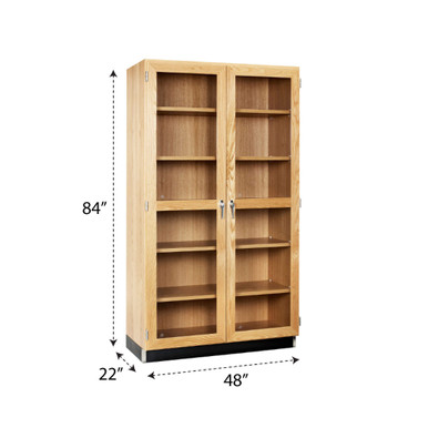 Lab Cabinet with Glass Doors 48''W x 22''D x 84''H - 358-4822K SMS-01-V102-358-4822K