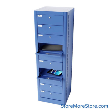 Laptop Charging Cabinet 17''W x 17''D x 51''H - TEKS2E-10-AK SMS-01-01-V25-TEKS2E-10-AK