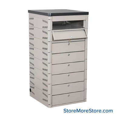 Laptop Charging Cabinet 17''W x 17''D x 42''H - TEKS2E-8-C SMS-01-01-V25-TEKS2E-8-C