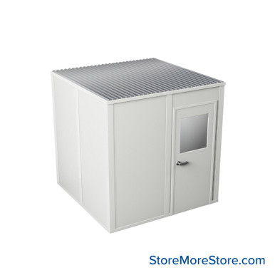 Modular Inplant Office 97''W x 97''D x 108''H - 8x8-3wall-9H SMS-09-V112-8x8-3wall-9H