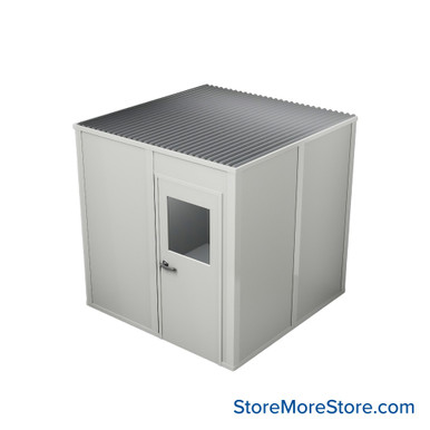 Modular Inplant Office 97''W x 97''D x 108''H - 8x8-2wall-9H SMS-09-V112-8x8-2wall-9H