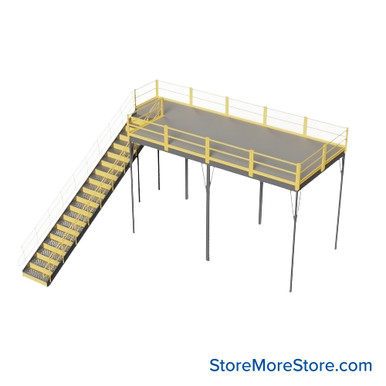 Warehouse Mezzanine 120''W x 240''D x 144''H - 1020-12GMEZ-RT-IBC SMS-09-V62-1020-12GMEZ-RT-IBC