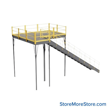 Warehouse Mezzanine 144''W x 96''D x 144''H - 1208-12GMEZ-RT-17 SMS-09-V62-1208-12GMEZ-RT-17