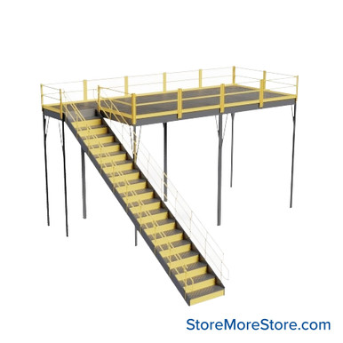 Warehouse Mezzanine 120''W x 240''D x 144''H - 1020-12GMEZ-BG-IBC SMS-09-V62-1020-12GMEZ-BG-IBC