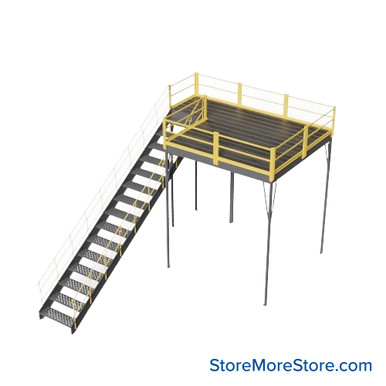 Warehouse Mezzanine 120''W x 120''D x 144''H - 1010-12GMEZ-BG-17 SMS-09-V62-1010-12GMEZ-BG-17