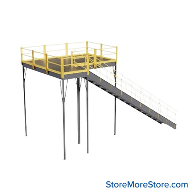 Warehouse Mezzanine 144''W x 96''D x 144''H - 1208-12GMEZ-PG-17 SMS-09-V62-1208-12GMEZ-PG-17