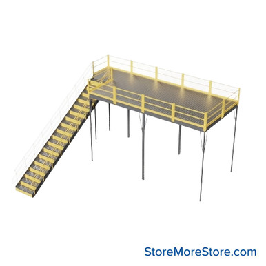 Warehouse Mezzanine 120''W x 240''D x 144''H - 1020-12GMEZ-SG-IBC SMS-09-V62-1020-12GMEZ-SG-IBC