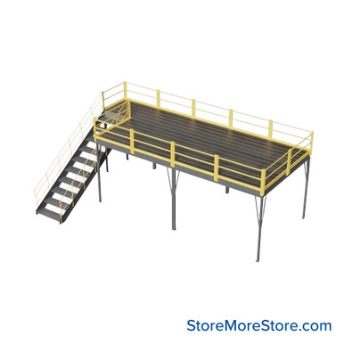Warehouse Mezzanine 120''W x 240''D x 96''H - 1020-8GMEZ-BG-17 SMS-09-V62-1020-8GMEZ-BG-17