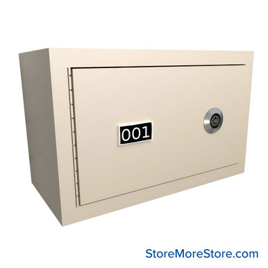Wall Mounted Gun Locker, 13" W x 6.5" D x 8.25" H, 1 Compartment, Single Arrangement, Tube Lock SMS-05-V72-EDHGS01