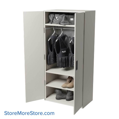 Police Gear Racks 42''W x 24''D x 88''H - 882442GAR-DD-KL SMS-08-V25-882442GAR-DD-KL