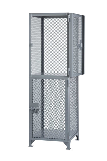 Wire Mesh Cabinet 27''W x 25''D x 78''H - SL1-2D-2424 SMS-05-V87-SL1-2D-2424