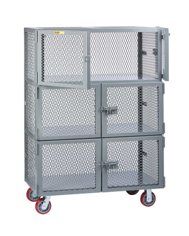 Wire Mesh Cabinet 51''W x 25''D x 68''H - SC2-6D-2448-6PY SMS-05-V87-SC2-6D-2448-6PY