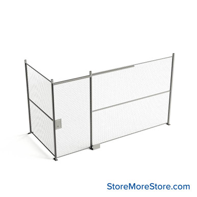Wire Security Cage 174''W x 76''D x 101''H - WSD4-2-21-8 SMS-07-V79-WSD4-2-21-8