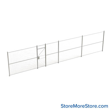 Wire Security Cage 468''W x 2''D x 101''H - WHD3-1-39-8 SMS-07-V79-WHD3-1-39-8