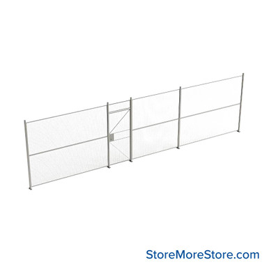 Wire Security Cage 370''W x 2''D x 101''H - WHD3-1-31-8 SMS-07-V79-WHD3-1-31-8