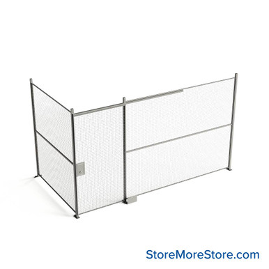 Wire Security Cage 174''W x 88''D x 101''H - WSD4-2-22-8 SMS-07-V79-WSD4-2-22-8