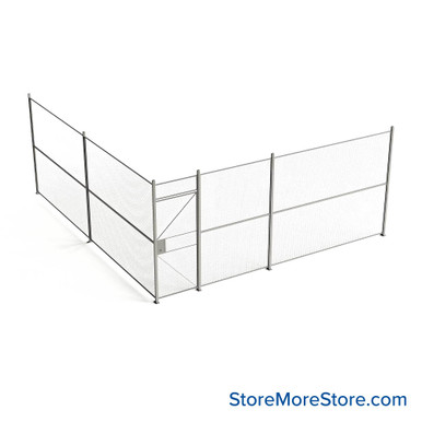 Wire Security Cage 224''W x 246''D x 101''H - WHD3-2-39-8 SMS-07-V79-WHD3-2-39-8