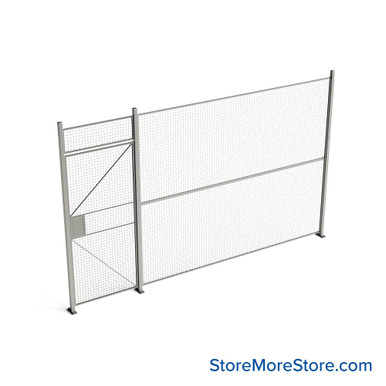 Wire Security Cage 162''W x 2''D x 101''H - WHD3-1-14-8 SMS-07-V79-WHD3-1-14-8