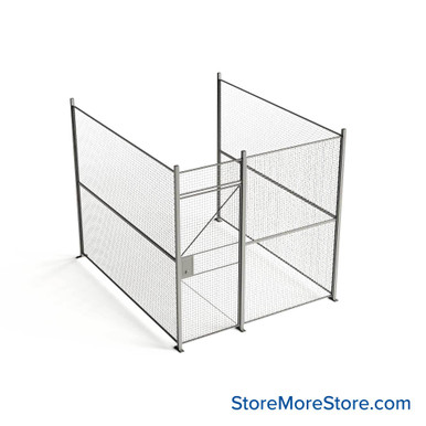Wire Security Cage 102''W x 124''D x 101''H - WHD3-3-29-8 SMS-07-V79-WHD3-3-29-8