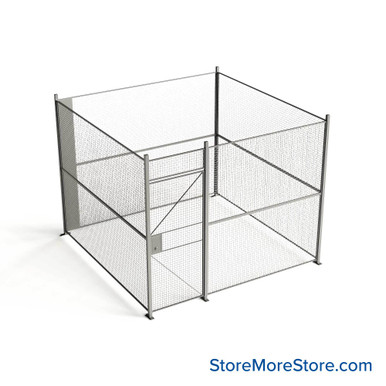 Wire Security Cage 126''W x 124''D x 101''H - WHD3-4-10x10-8 SMS-07-V79-WHD3-4-10x10-8