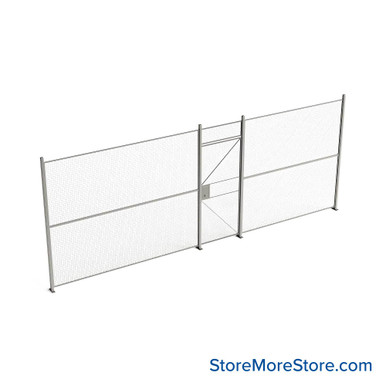 Wire Security Cage 260''W x 2''D x 101''H - WHD3-1-22-8 SMS-07-V79-WHD3-1-22-8