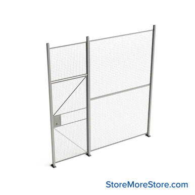 Wire Security Cage 114''W x 2''D x 125''H - WHD3-1-10-10 SMS-07-V79-WHD3-1-10-10