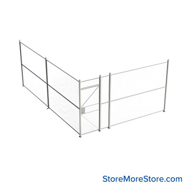 Wire Security Cage 176''W x 246''D x 101''H - WHD3-2-35-8 SMS-07-V79-WHD3-2-35-8