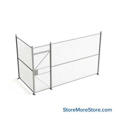 Wire Security Cage 156''W x 76''D x 101''H - WHD3-2-20-8 SMS-07-V79-WHD3-2-20-8