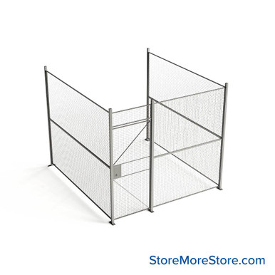 Wire Security Cage 114''W x 124''D x 101''H - WHD3-3-30-8 SMS-07-V79-WHD3-3-30-8