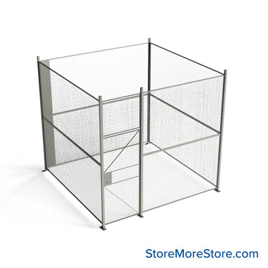 Wire Security Cage 126''W x 124''D x 125''H - WHD3-4-10x10-10 SMS-07-V79-WHD3-4-10x10-10