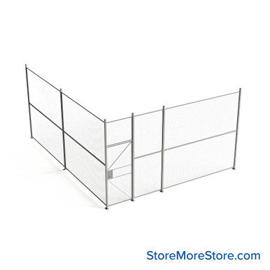 Wire Security Cage 200''W x 246''D x 125''H - WHD3-2-37-10 SMS-07-V79-WHD3-2-37-10