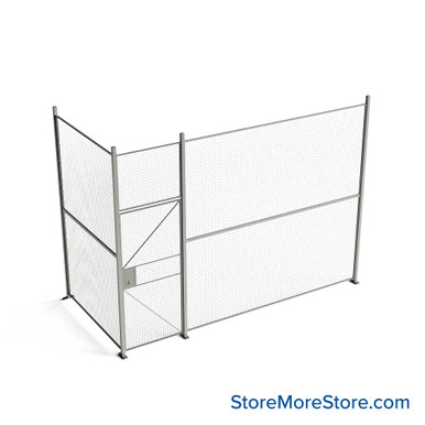 Wire Security Cage 156''W x 76''D x 125''H - WHD3-2-20-10 SMS-07-V79-WHD3-2-20-10