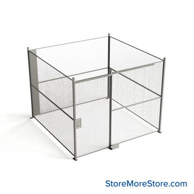 Wire Security Cage 126''W x 124''D x 125''H - WSD4-4-10x10-10 SMS-07-V79-WSD4-4-10x10-10