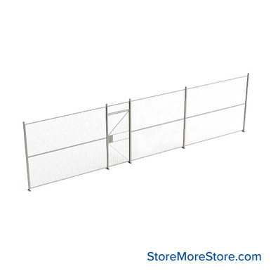 Wire Security Cage 382''W x 2''D x 101''H - WHD3-1-32-8 SMS-07-V79-WHD3-1-32-8