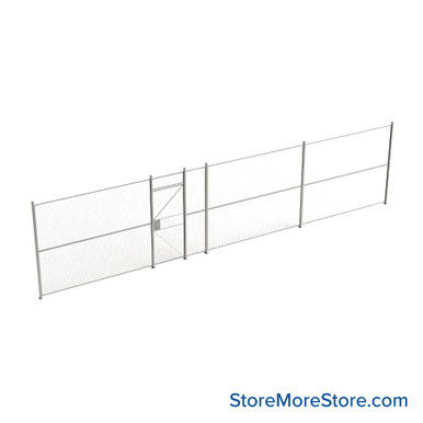 Wire Security Cage 432''W x 2''D x 101''H - WHD3-1-36-8 SMS-07-V79-WHD3-1-36-8