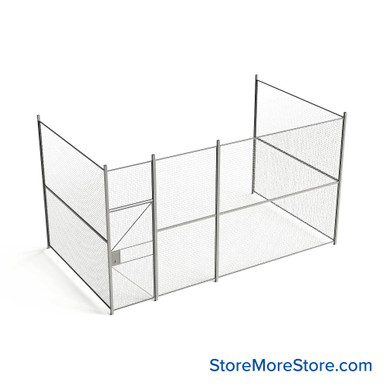 Wire Security Cage 212''W x 124''D x 125''H - WHD3-3-38-10 SMS-07-V79-WHD3-3-38-10