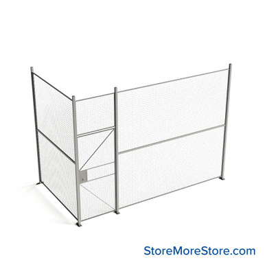 Wire Security Cage 156''W x 88''D x 125''H - WHD3-2-21-10 SMS-07-V79-WHD3-2-21-10