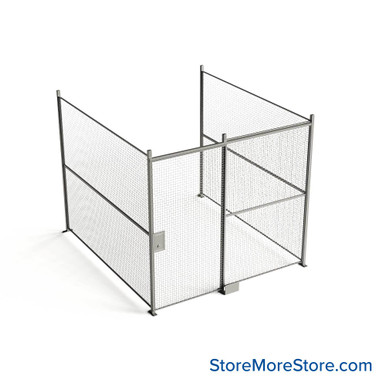 Wire Security Cage 114''W x 124''D x 125''H - WSD4-3-30-10 SMS-07-V79-WSD4-3-30-10
