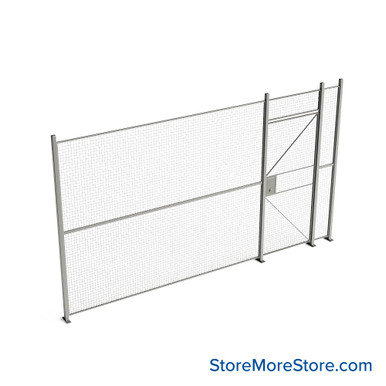 Wire Security Cage 176''W x 2''D x 101''H - WHD3-1-15-8 SMS-07-V79-WHD3-1-15-8