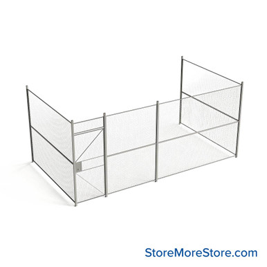 Wire Security Cage 224''W x 124''D x 101''H - WHD3-3-39-8 SMS-07-V79-WHD3-3-39-8