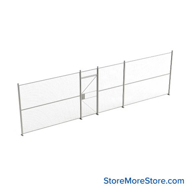 Wire Security Cage 346''W x 2''D x 101''H - WHD3-1-29-8 SMS-07-V79-WHD3-1-29-8