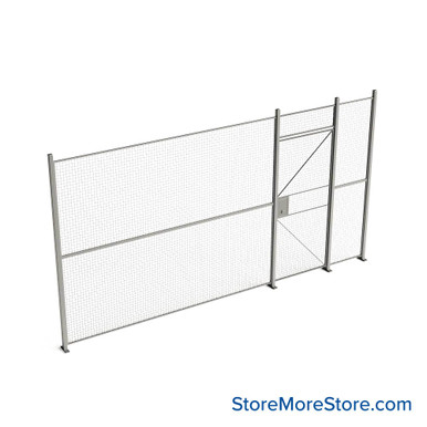 Wire Security Cage 188''W x 2''D x 101''H - WHD3-1-16-8 SMS-07-V79-WHD3-1-16-8