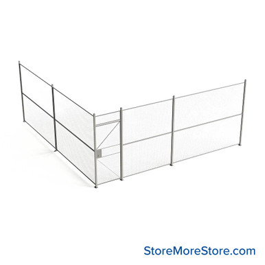 Wire Security Cage 236''W x 246''D x 101''H - WHD3-2-40-8 SMS-07-V79-WHD3-2-40-8