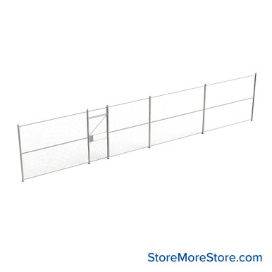 Wire Security Cage 492''W x 2''D x 101''H - WHD3-1-41-8 SMS-07-V79-WHD3-1-41-8