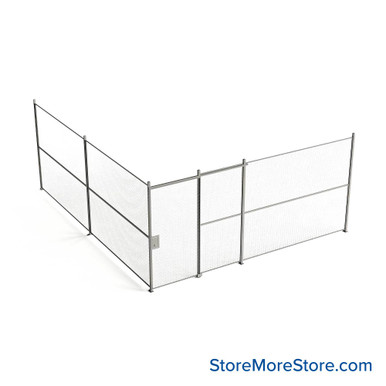 Wire Security Cage 212''W x 246''D x 101''H - WSD4-2-38-8 SMS-07-V79-WSD4-2-38-8