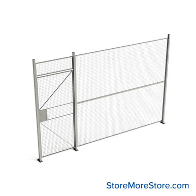 Wire Security Cage 150''W x 2''D x 101''H - WHD3-1-13-8 SMS-07-V79-WHD3-1-13-8