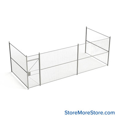 Wire Security Cage 284''W x 124''D x 101''H - WHD3-3-44-8 SMS-07-V79-WHD3-3-44-8