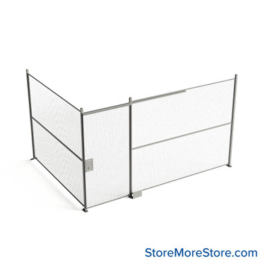 Wire Security Cage 174''W x 124''D x 125''H - WSD4-2-25-10 SMS-07-V79-WSD4-2-25-10
