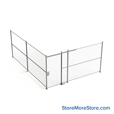 Wire Security Cage 188''W x 246''D x 125''H - WSD4-2-36-10 SMS-07-V79-WSD4-2-36-10