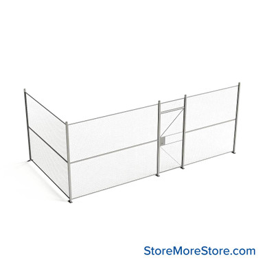 Wire Security Cage 248''W x 124''D x 101''H - WHD3-2-31-8 SMS-07-V79-WHD3-2-31-8